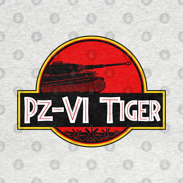 German Pz-VI Tiger tank in the style of dinosaurs by FAawRay